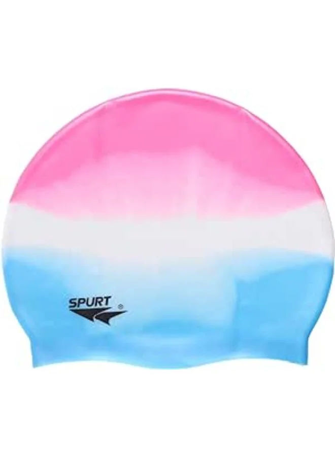 SPURT 18D-059 Silicone Swimming Cap in Folder Multi-Color Swim Gear