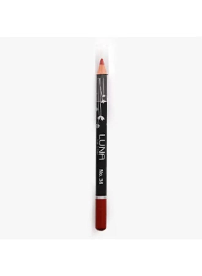 Luna Lip Liner – No. 34 – Rich Color & Precise Lip Definition