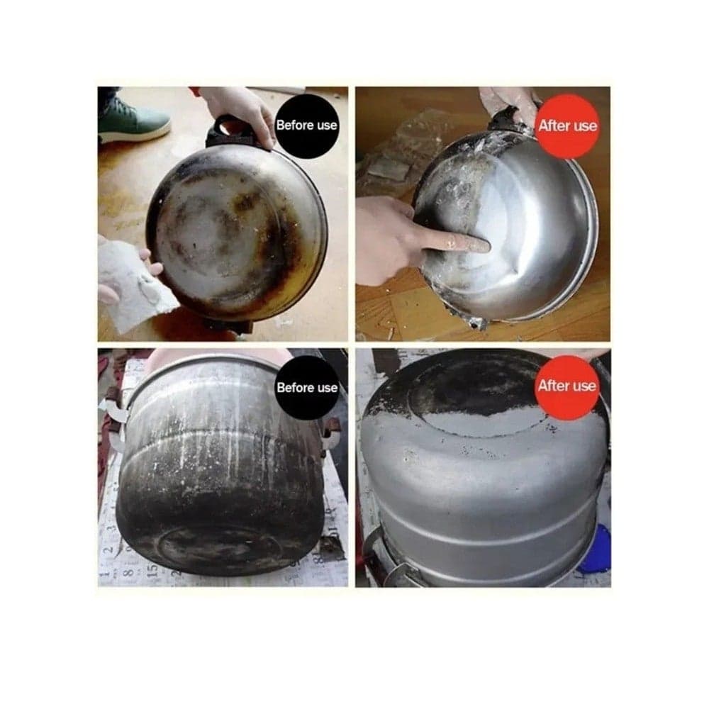 2 Pack Multipurpose Cleaning Paste Removes Stains and Rust, Restores Shine to Stainless Steel Tools Dish Cleaners (٣)