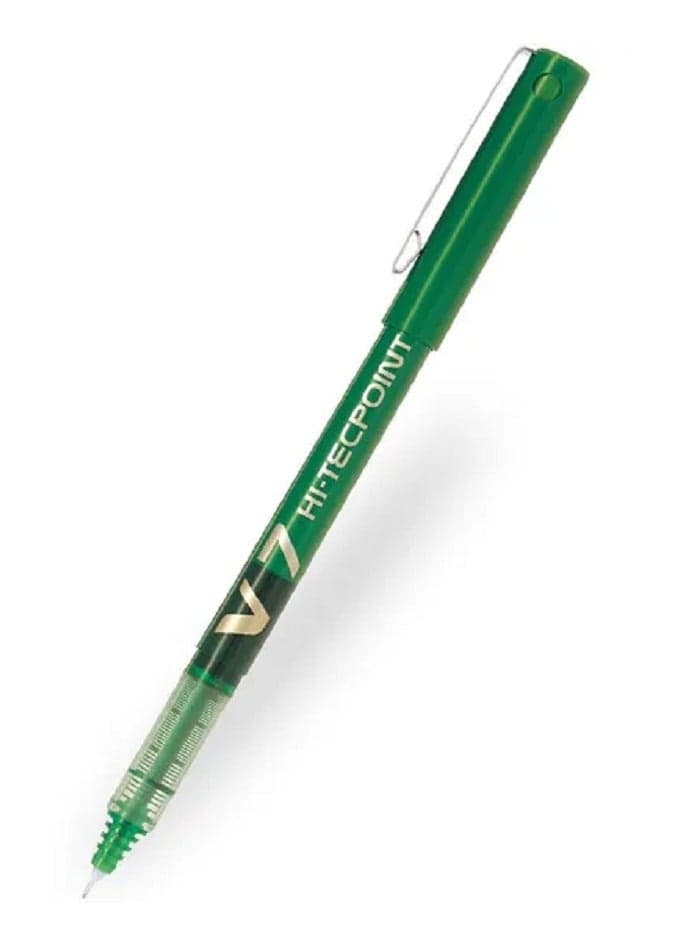 Pilot BX-V7 Hi-Tecpoint Rollerball Pen Pure Liquid Ink 0.7 mm - Green Fountain Pens
