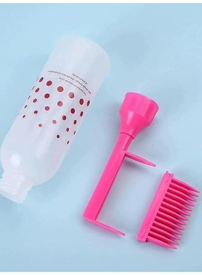 Hair dye brush with bottle for applying and distributing dye to the hair and roots, for beauty salons - multi-colored Hair Care Accessories (٣)