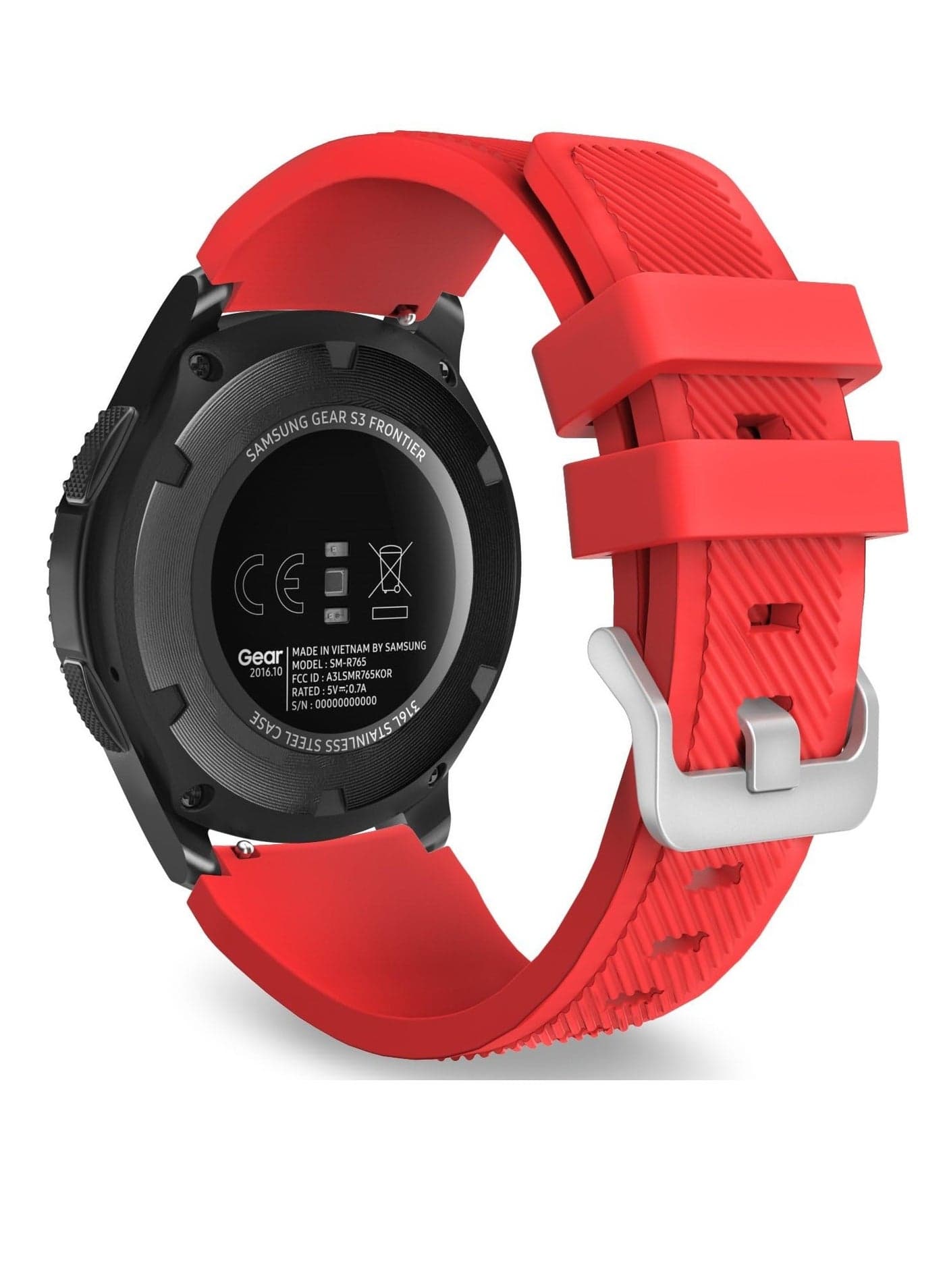 Silicone Band 20MM Strap For Samsung Gear Sport/Watch 6/5/4/5 Pro 45mm/S2 classic/active 2 40mm 44mm/Amazfit GTS/2/2e/GTS3/3 Pro/2 Mini/3 Mini/Bip 3/Bip 3 Pro red Smartwatch Bands