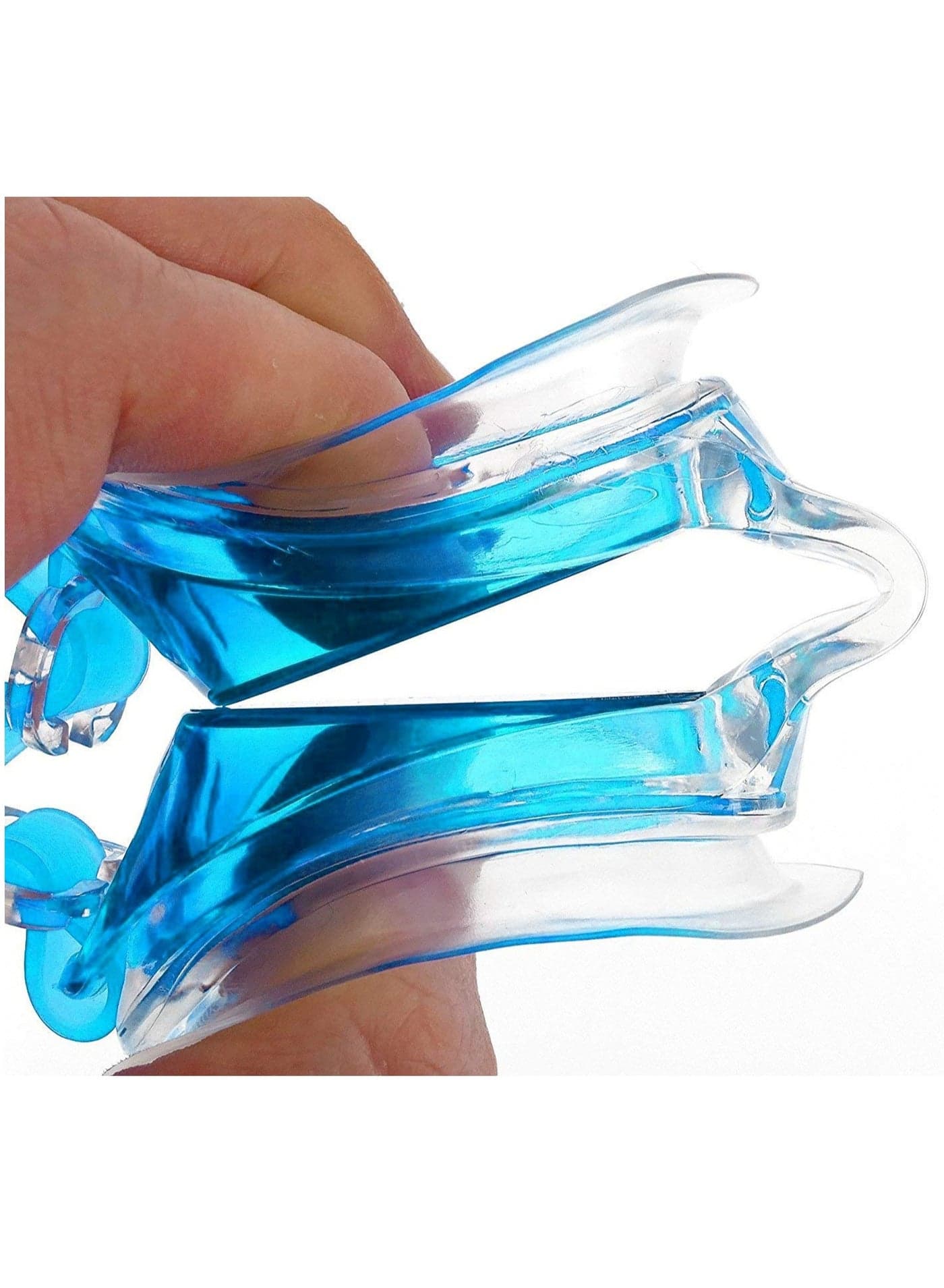 DZ-1600 Anti-Fog Swimming Goggles With Ear Plugs, Light Blue (8)