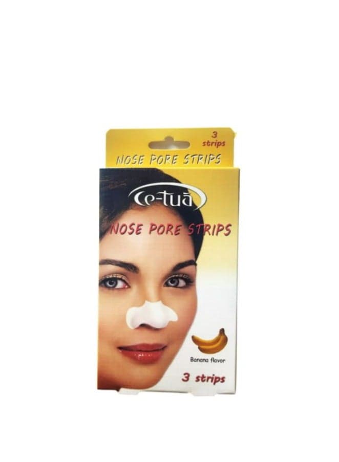 Nose Strips Cleanser Banana Flavor 3 strips Blackhead Remover Nose Strips