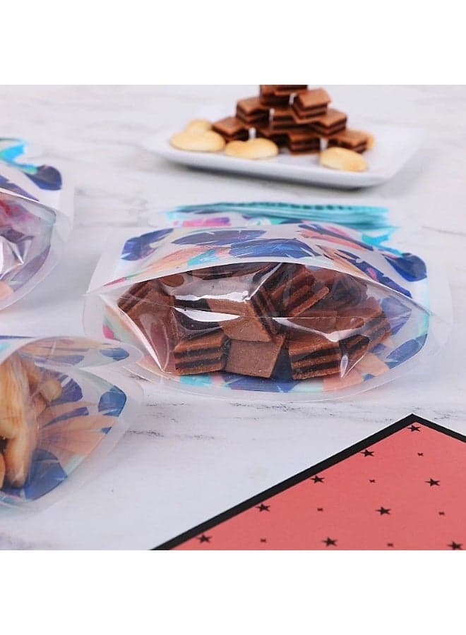 5pcs Mason Jar Bottles Bags, Mason Jars Candy Bags with Ziplock,Reusable Food Saver Storage Container Bags, Clear Flat Cello Cellophane Treat Bags for Bakery,Cookies, Candies, Gifts (٢)