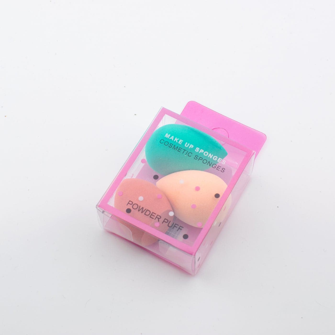 Box of 3 Multi Colored Make Up Powder Puff Sponges