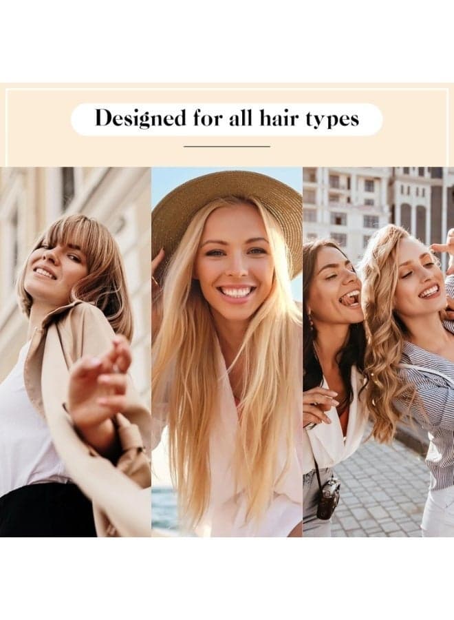 BONITA Professional Paddle Hair Brush for Detangling and Smoothing - Ergonomic Anti-Slip Grip Cushion Brush for Long, Thick & Curly Hair - Air-Vented Scalp Massage Bristles with Protective Round Tips - White & Grey (٧)