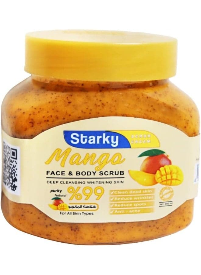 Natural Scrub Cream With Mangoo For Face And Body - 300 ml