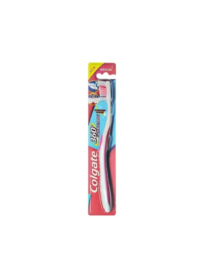 360 Medium Soft Toothbrush - Multicolor Manual Toothbrushes