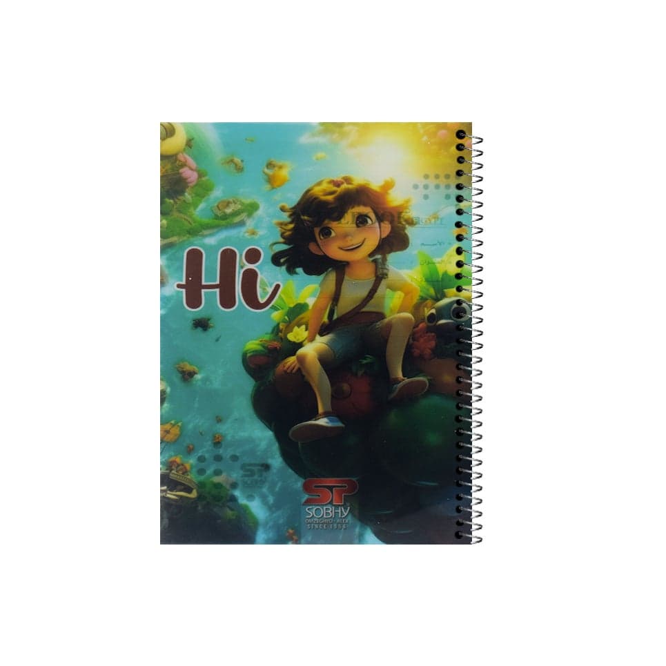 Plastic Cover A5 Notebook – Durable, Various Designs, 80 Sheets, High-Quality Lined Paper for School, Office & Daily Notes