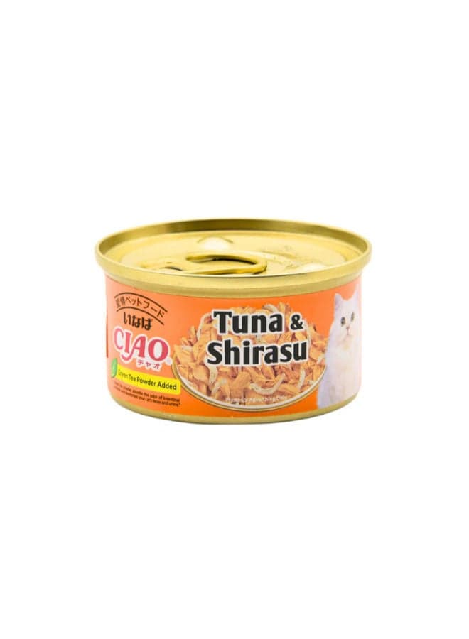 Ciao Cat Wet Food With Tuna & Shirasu Can - 75g Cat Wet & Canned Food