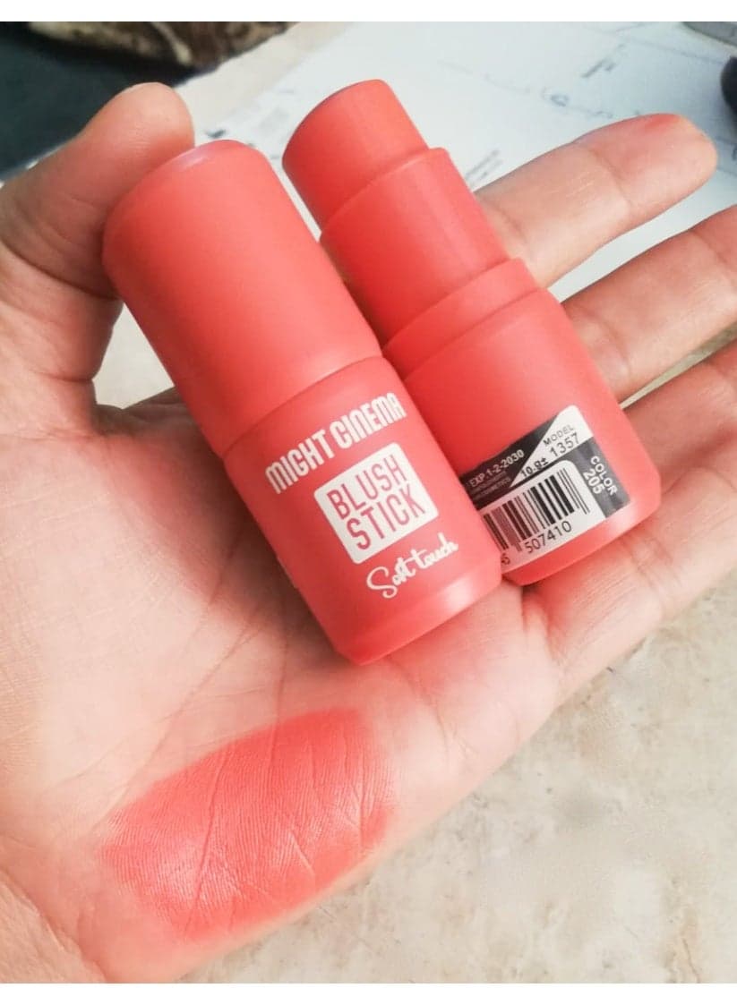 Matte stick blusher, soft on the skin, from Might Cinema-1357 -color 205 Blusher & Bronzer (٣)