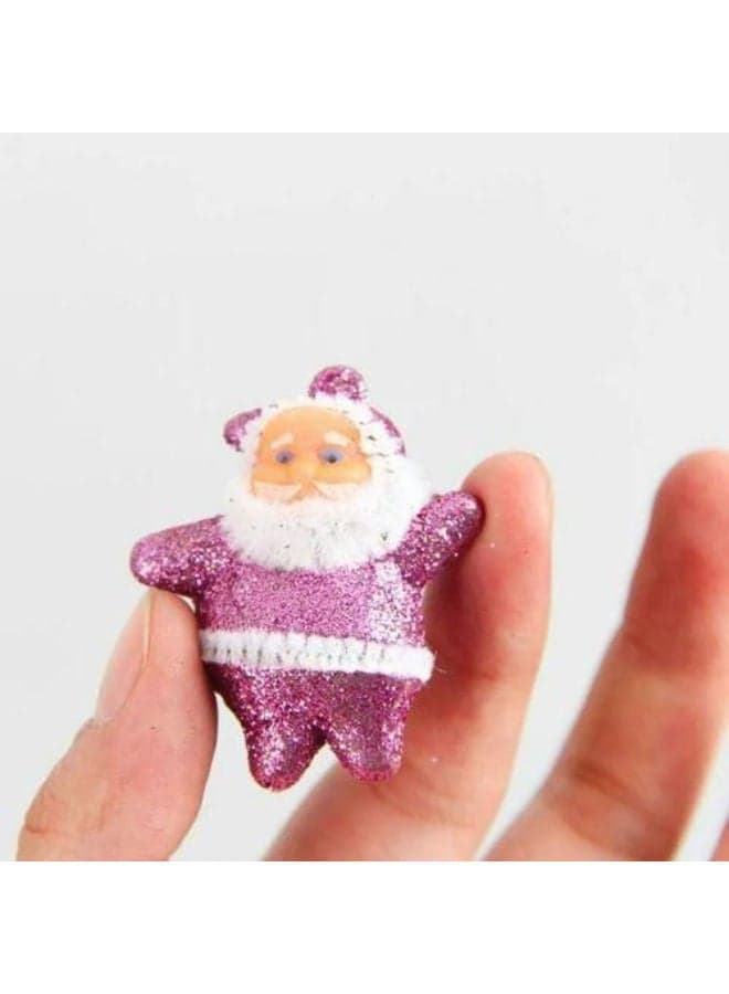 Christmas tree decorations with sparkling Santa Claus - 6 pieces Home Decor Ornaments (3)