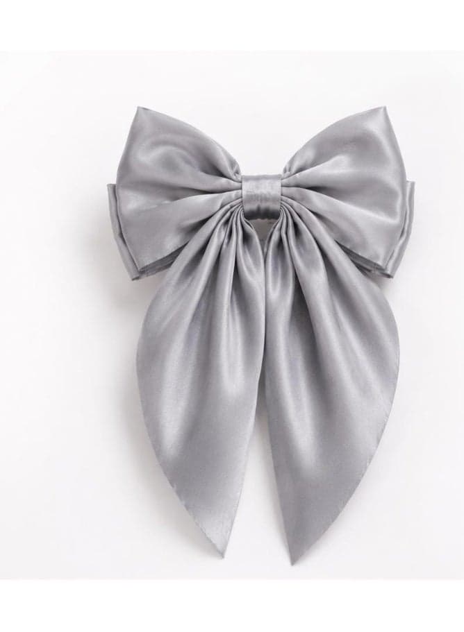 Large Satin Hair Bow Clip – Elegant Women's Hair Accessory with Strong Metal Clip for Daily Wear & Special Occasions