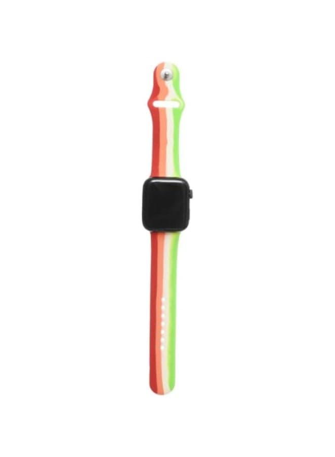 Silicone Watch Band 42/44/45/49 — Soft Sport Replacement Strap with Secure Pin Closure, Sweat & Water Resistant — Multicolor Smartwatch Bands (٢)