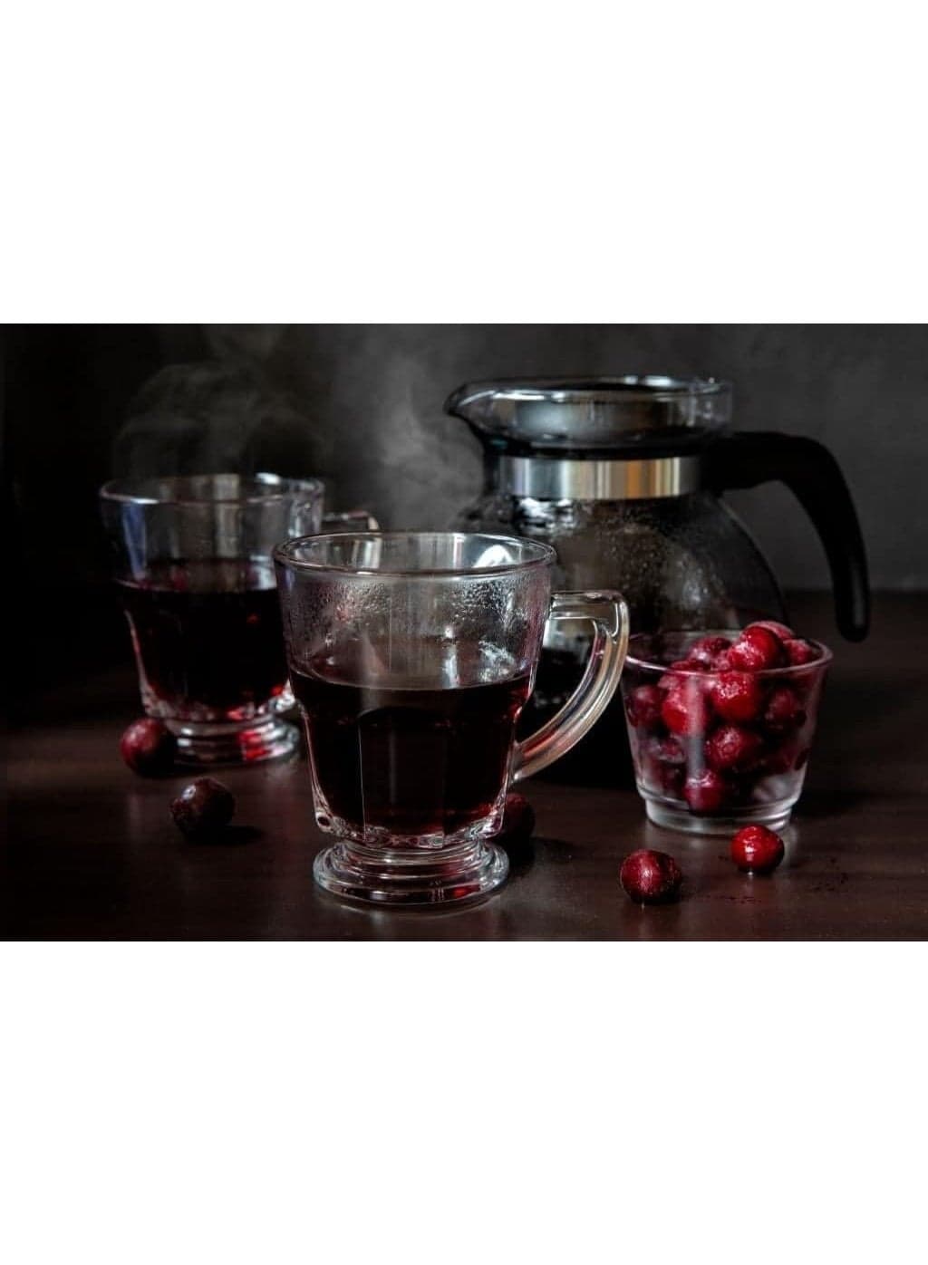 Bundle of 2 Carina Glass Tea Mugs with Handle – Elegant Heat-Resistant Design Teacups (8)