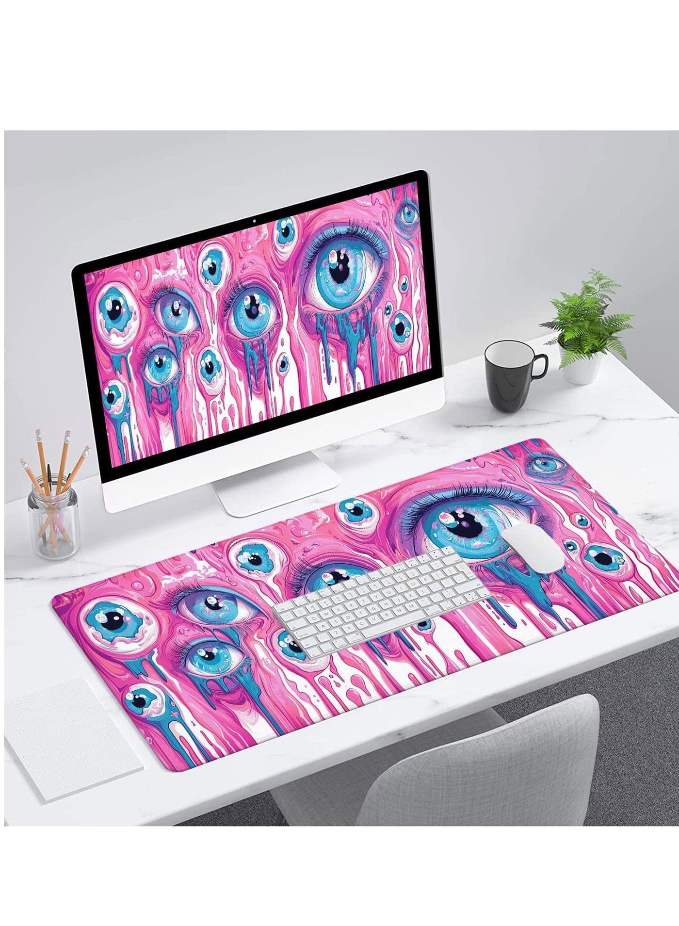 Wilderness Style Eyes Mouse-Pad Mousepad with Non-Slip Rubber Base Gaming Mouse Mat Waterproof Fanny Mousepad Washable Computer Mouse Pads for Laptop Office Home Working (٦)