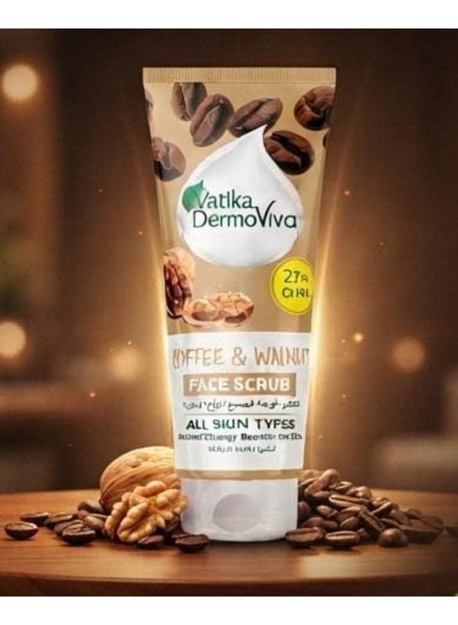 Vatika Dermoviva Face Scrub Coffee & Walnut 150 Ml (Packaging May Vary) (٦)