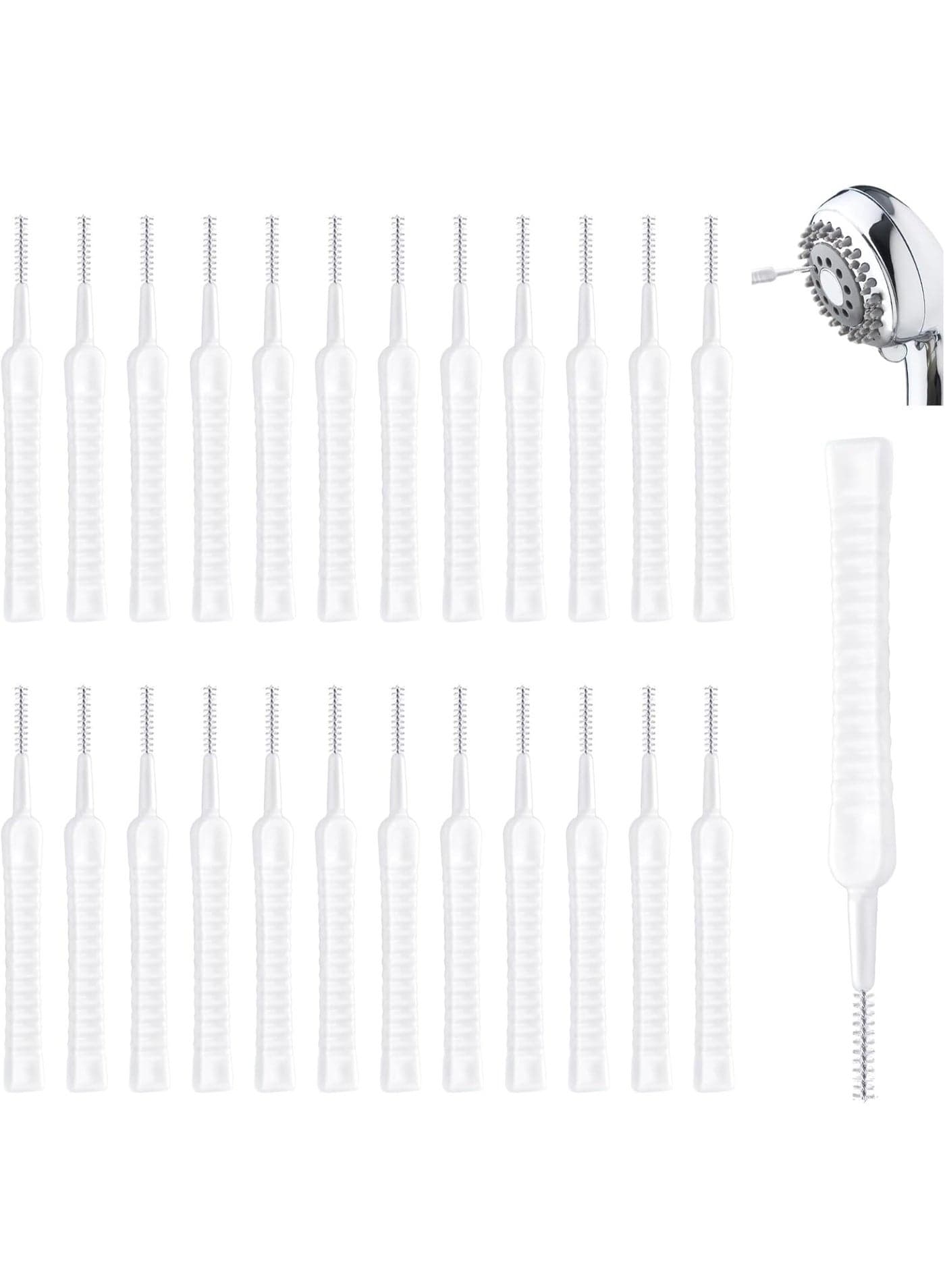 40pcs Shower Head Cleaning Tool Kit, Showerhead Cleaner Brushes and Multi-Size Unclogging Picks Nozzle Unclogger Accessories for Bathroom Tiny Mini Small Hole Sink Gaps Brush Holders