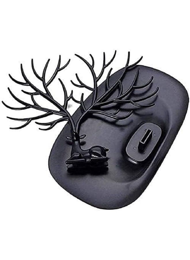 Jewelry Holder - Deer Tree Shaped Jewelry Display Rack, Deer Tree Shaped Jewelry Organizer for Earrings, Necklaces, Bracelets, Lipsticks, Watches and Keys (2Pcs) (3)