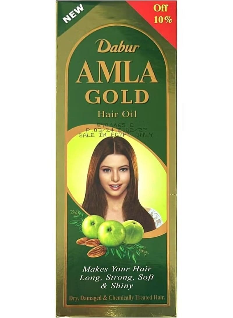 Dabur Amla Hair Oil - Gold - 180 Ml (Packaging may vary) Oil & Serums (٣)