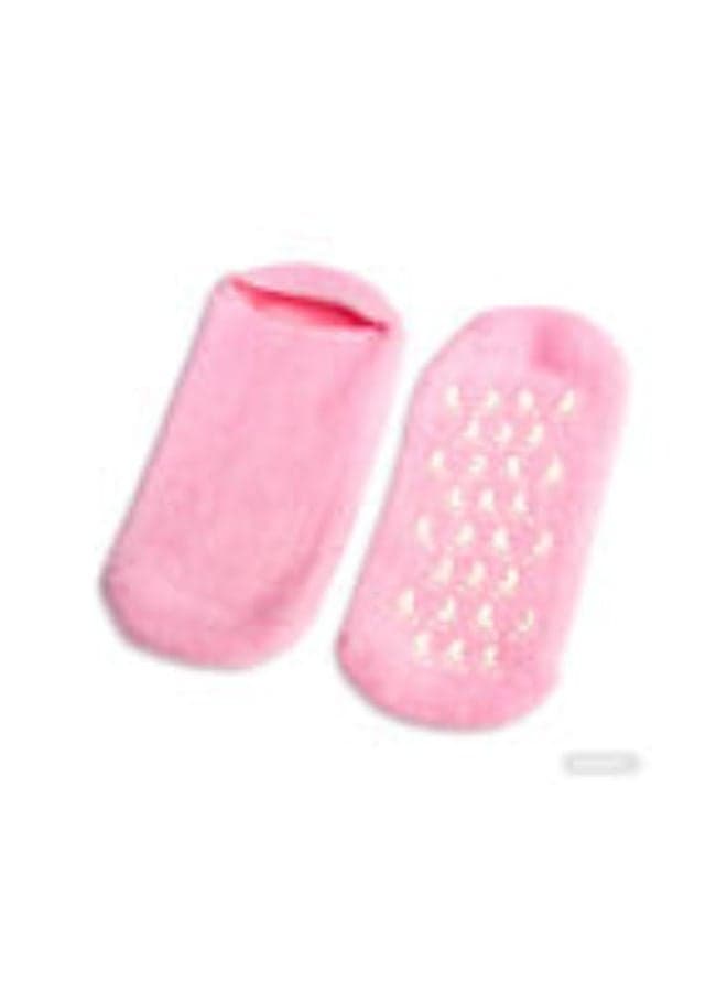 1 Pair Moisturizing Gel Spa Socks for Dry Cracked Heels Foot Care Reusable (٦)