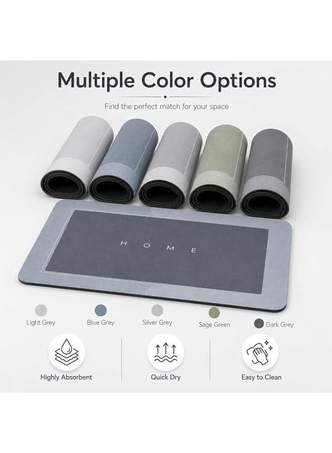 Square Bathroom Mat 60 × 40 cm Multi-Layer with Thick Anti-Slip Leather Bottom Water-Resistant Multicolor Bath Mats & Rugs (٦)