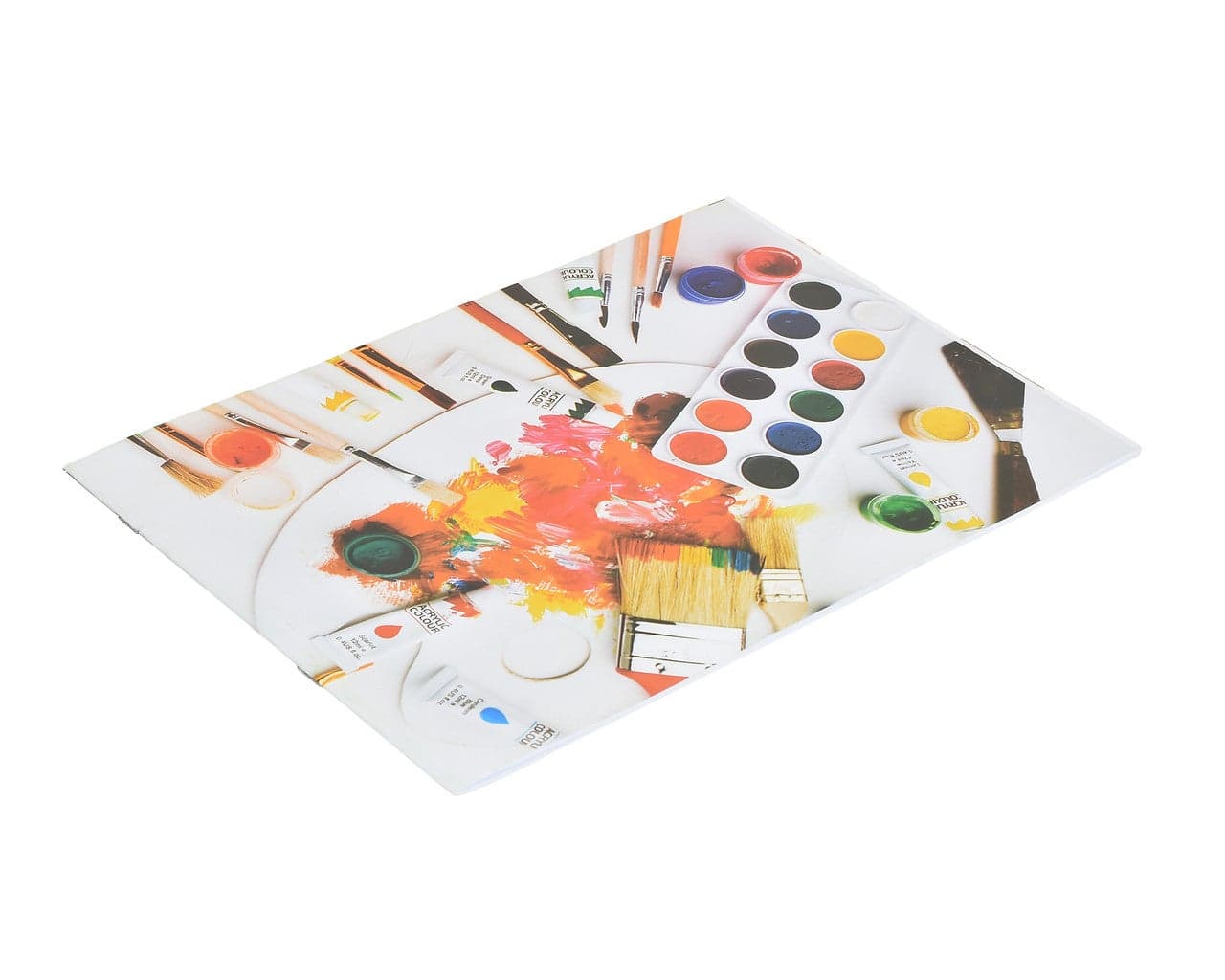 Extra Line Stapled Large School Drawing Book, 16 Sheets, Painting Brush Design, Coated Cover, 25 x 35 cm Notebooks