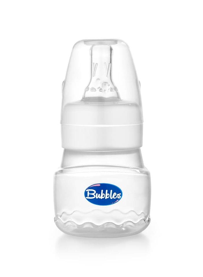 بابلز زجاجة رضاعة مايكرو كلاسيك بدون يد، 60 مل - أبيض Feeding Bottles