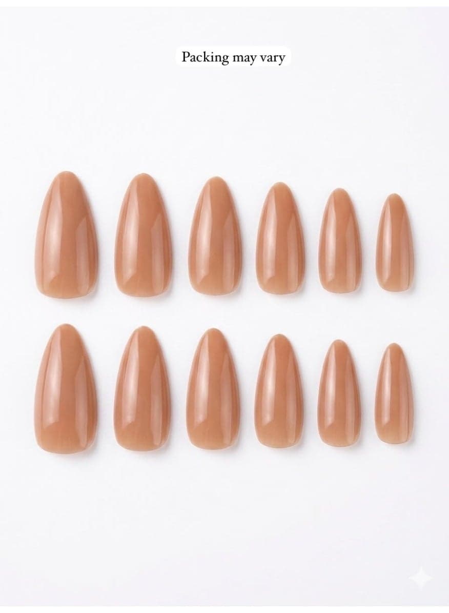 Pack of 12 False Nails - Unique Design Double-Sided Adhesive Press On False Nails