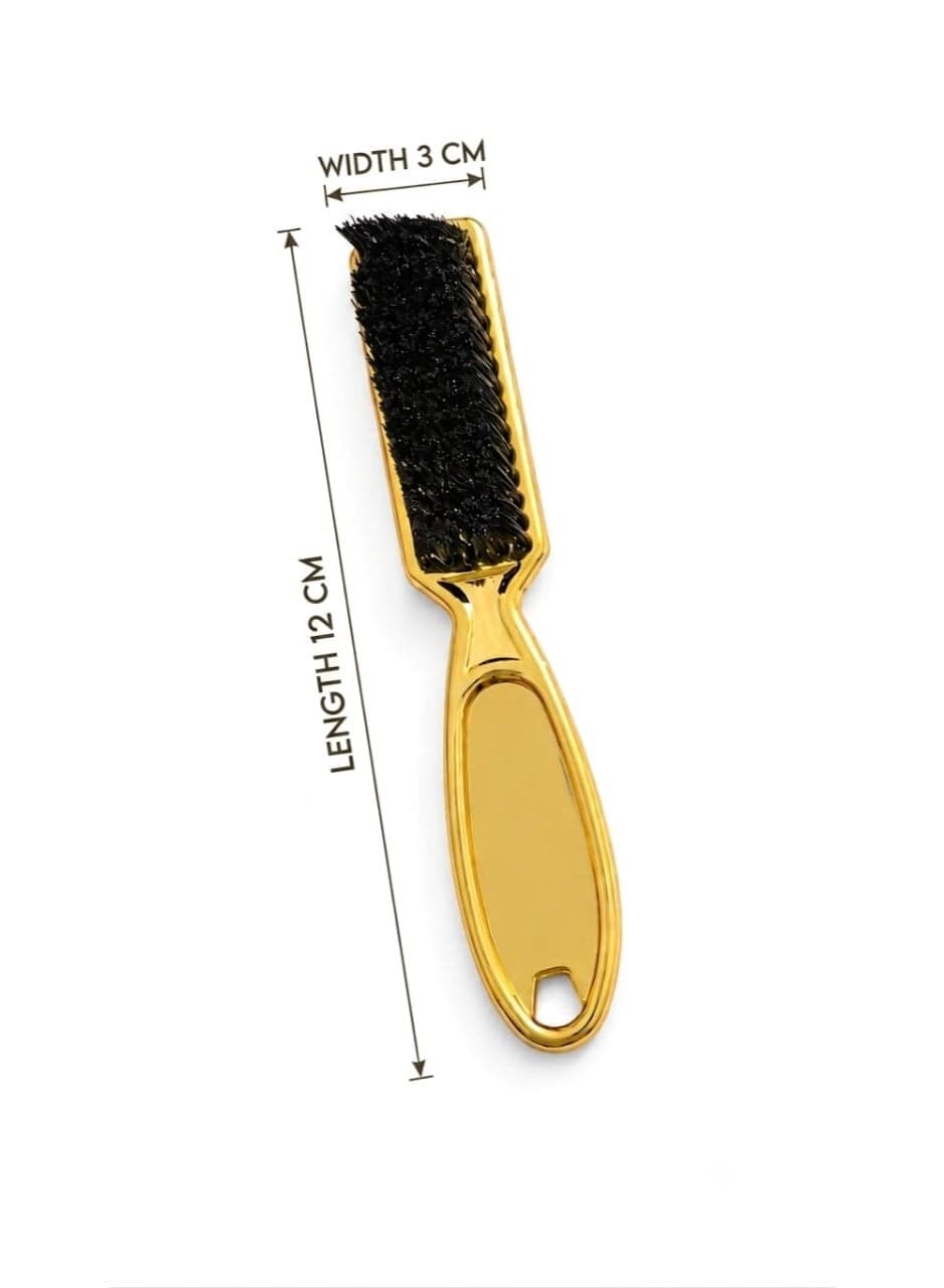 Small beard brush with soft bristles – beard and mustache styling and grooming brush for daily use (Gold) Face Brushes (٣)