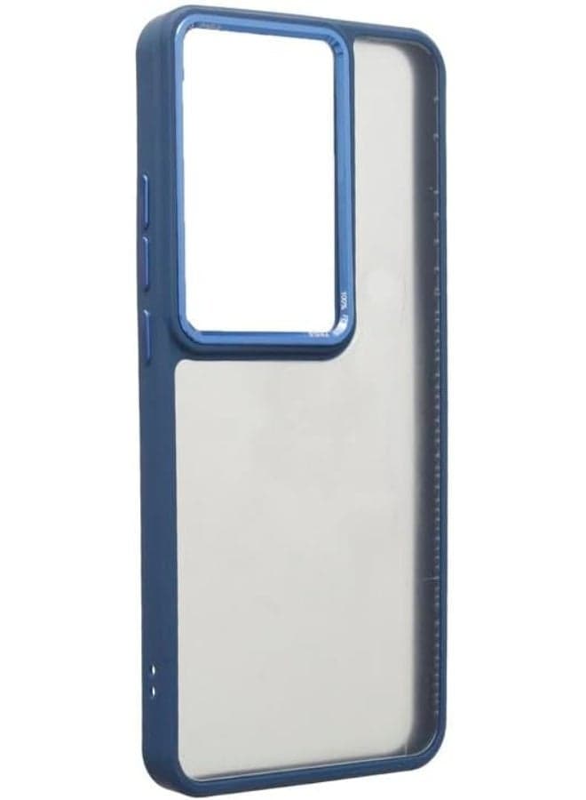 Clear Phone Case For Oppo A79 – Slim Transparent Protective Cover with Raised Camera Protection & Soft Shockproof Edges - Blue (٣)