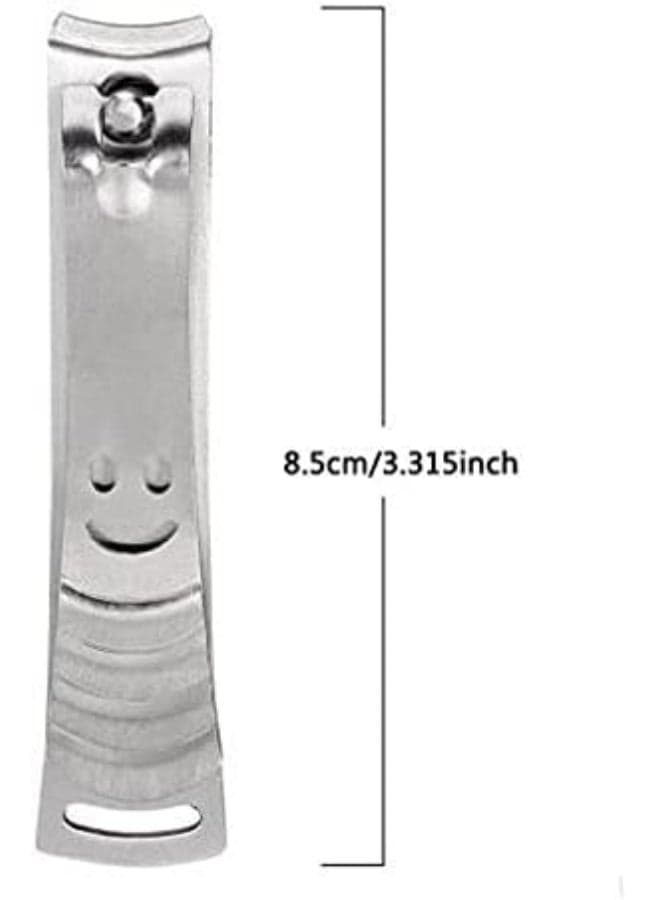 Heavy Duty Smiley face Nail Clipper Stainless Steel – Non-Slip Comfortable Grip – Clean Trim for Thick & Normal Nails – Home & Travel Use Makeup Tools & Accessories (٥)