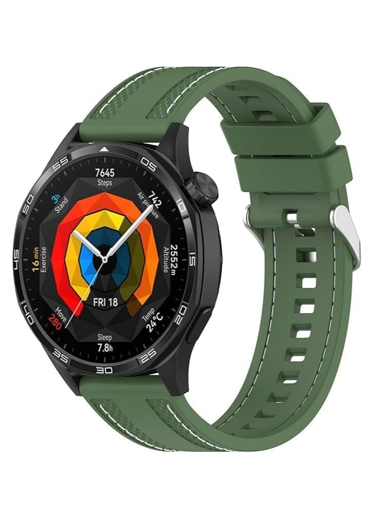 22mm Silicone Strap For Watch GT5 46mm | GT5 Pro | GT4 46mm | GT3 46mm | GT2 46mm | GT2 Pro | Watch Buds | Watch 3 Pro | Ultimate | GT3 Pro Smooth Flexible and Durable Strap