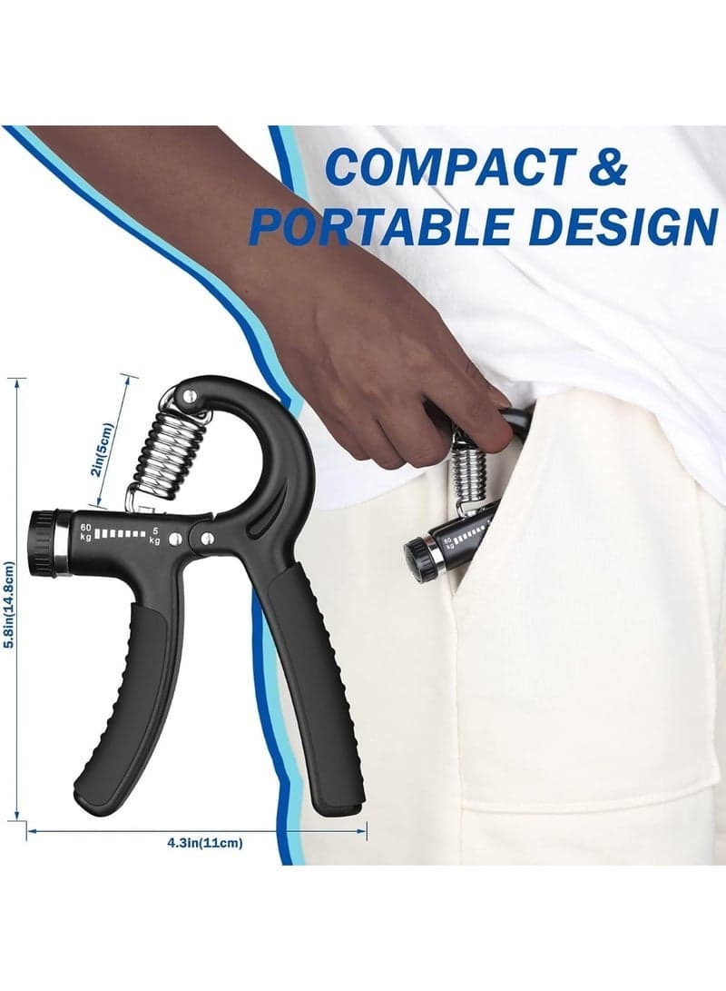Adjustable Grip Strengthening Device (5kg - 60kg) | Hand, Finger, and Forearm Grip Training Device | Strength, Rehabilitation, and Fitness (Multi-color) (2)
