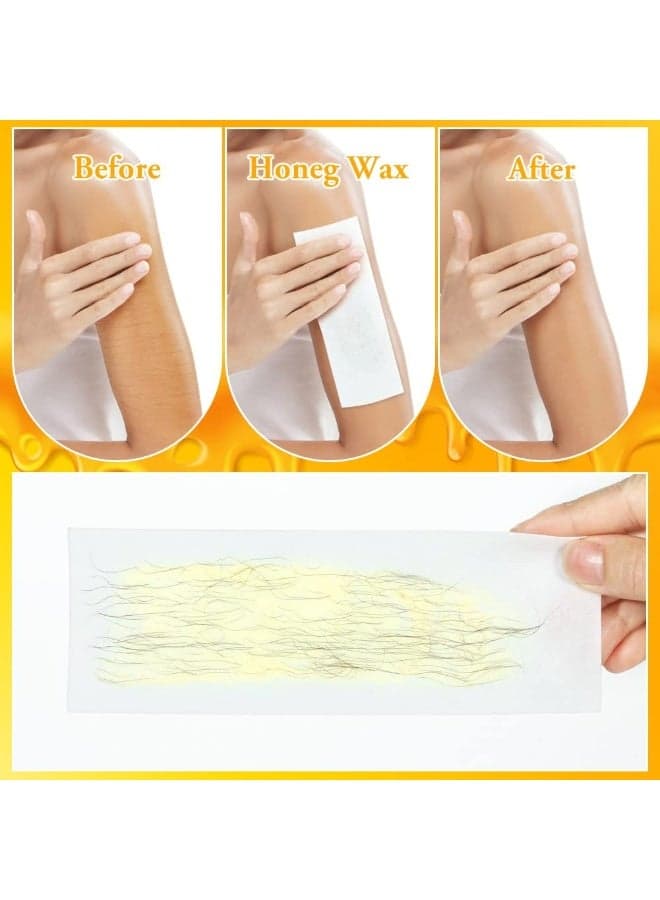 100 ml Roll-On Depilatory Wax Cartridge with Roller Applicator Extra Strength Hair Removal Wax Honey Formula Personal Care (٣)