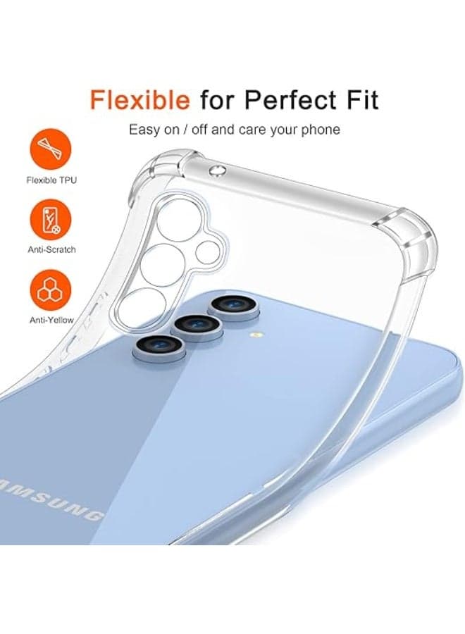 X-Tech Crystal Clear Silicone Case for Samsung Galaxy A54 with Shockproof Protective Corners, Slim, Soft, Flexible TPU Scratch Resistant Case - transparent Cases & Covers (8)