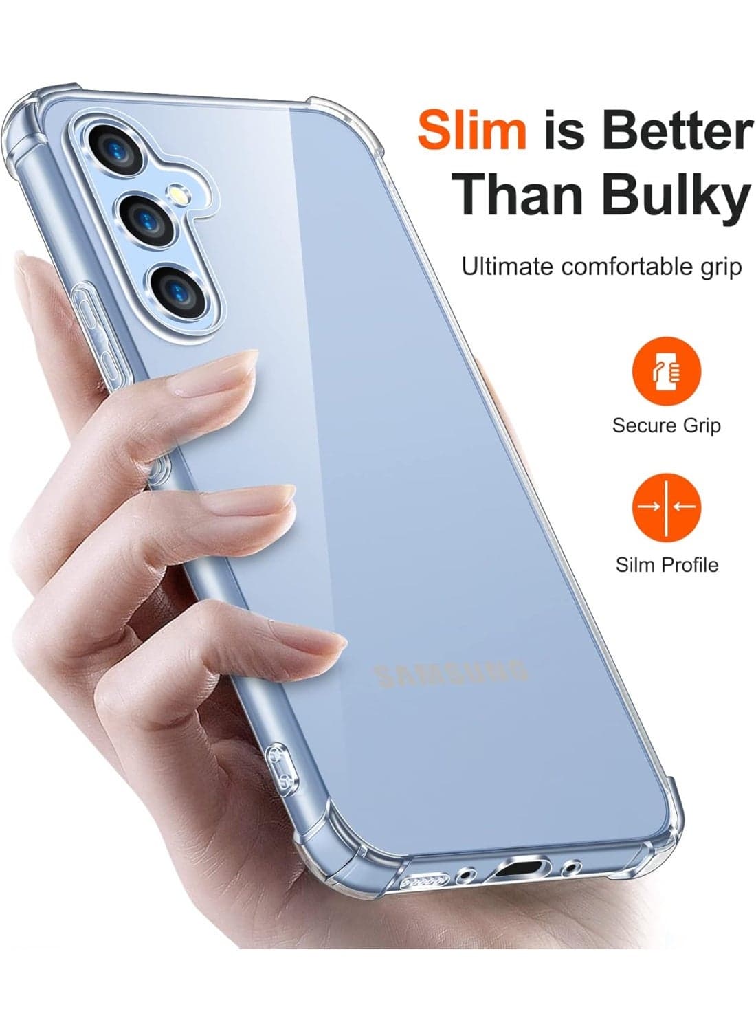 X-Tech Crystal Clear Silicone Case for Samsung Galaxy A54 with Shockproof Protective Corners, Slim, Soft, Flexible TPU Scratch Resistant Case - transparent Cases & Covers (5)