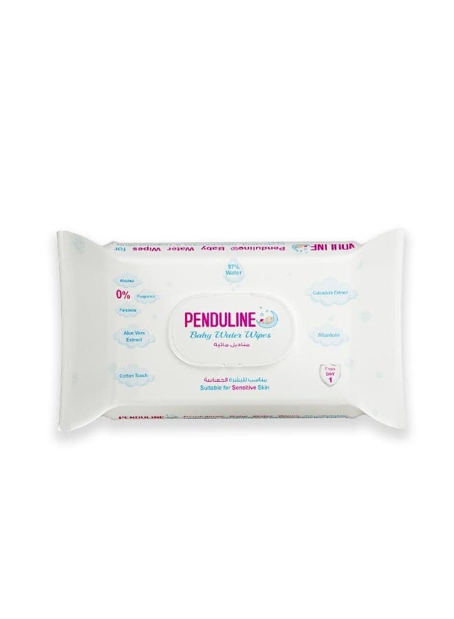 Penduline Baby Wipes With 97% Water| 30pcs | Calendula |Safe for New Born | Sensitivie Skin | Zero Alcohol - Fragrance - Parabens (٤)