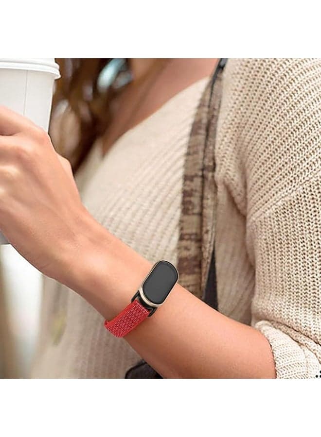 X-Tech sports band compatible with Xiaomi Mi Band 10, 9, and 8, made of unisex nylon, size 16-21.1 cm Smartwatch Bands (٥)