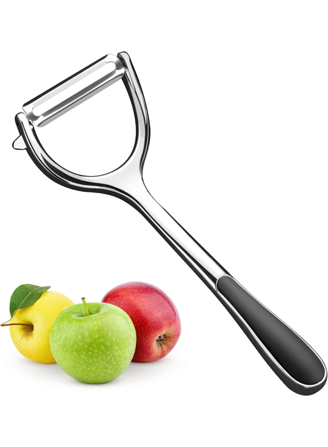 Kitchen vegetable and potato peeler, Y-shaped stainless steel rotary peeler with a comfortable, non-slip handle, household fruit peeler