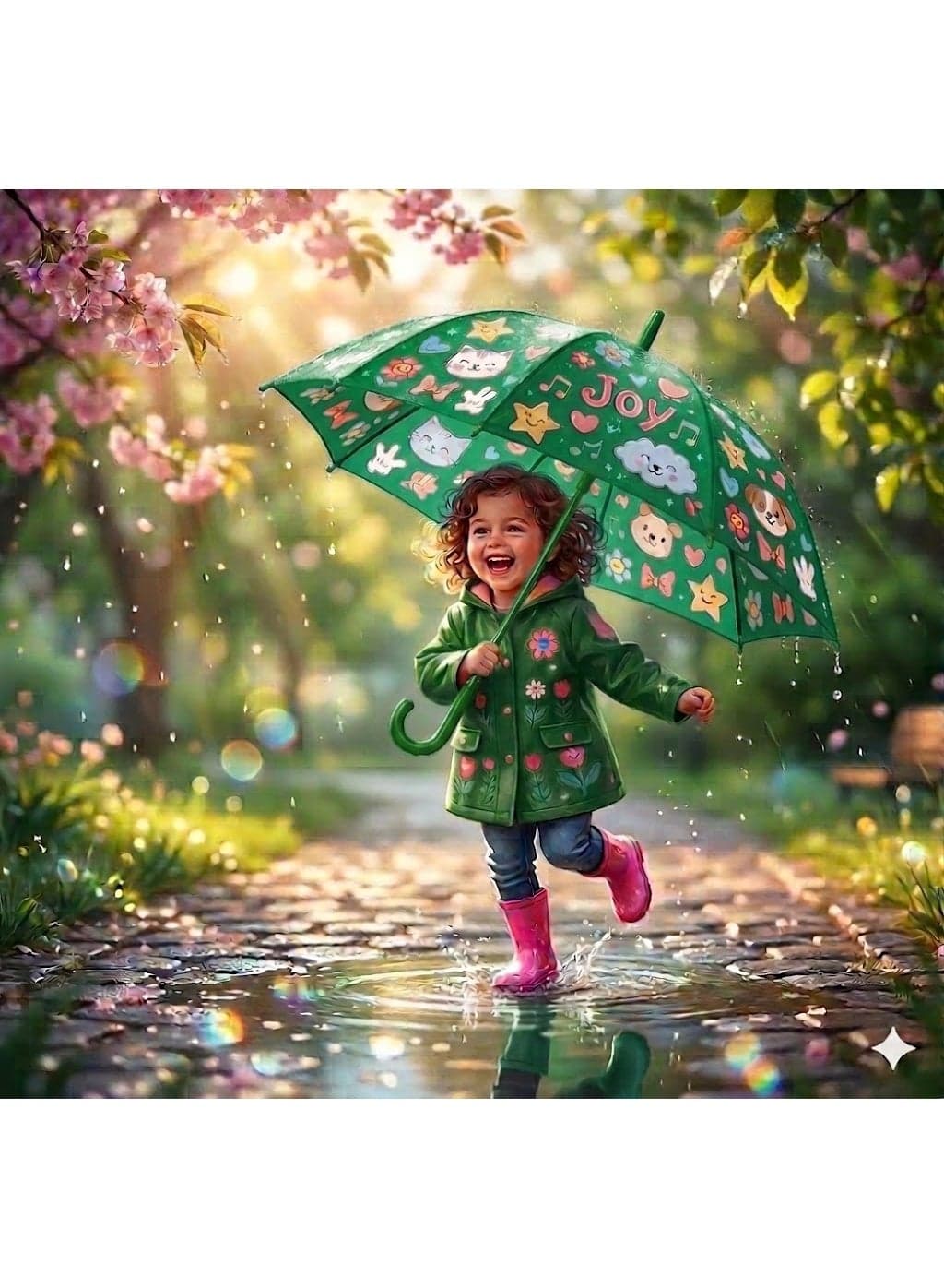 Kids' Colorful Cartoon Umbrella – Perfect Rain & Sun Protection – Lightweight & Easy to Use for Trips, Beach, and School. Boys' Costumes