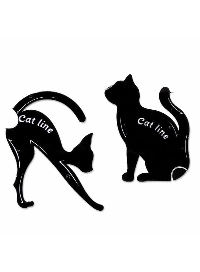 Cat-eye eyeliner stencil for easy cat-eye application – Black