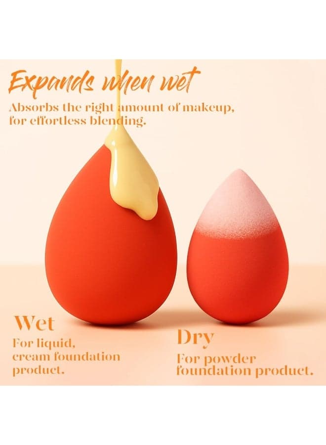 إسفنج مكياج للبودرة والمستحضرات السائلة والكريمية 4 قطع Make Up Sponges (٦)