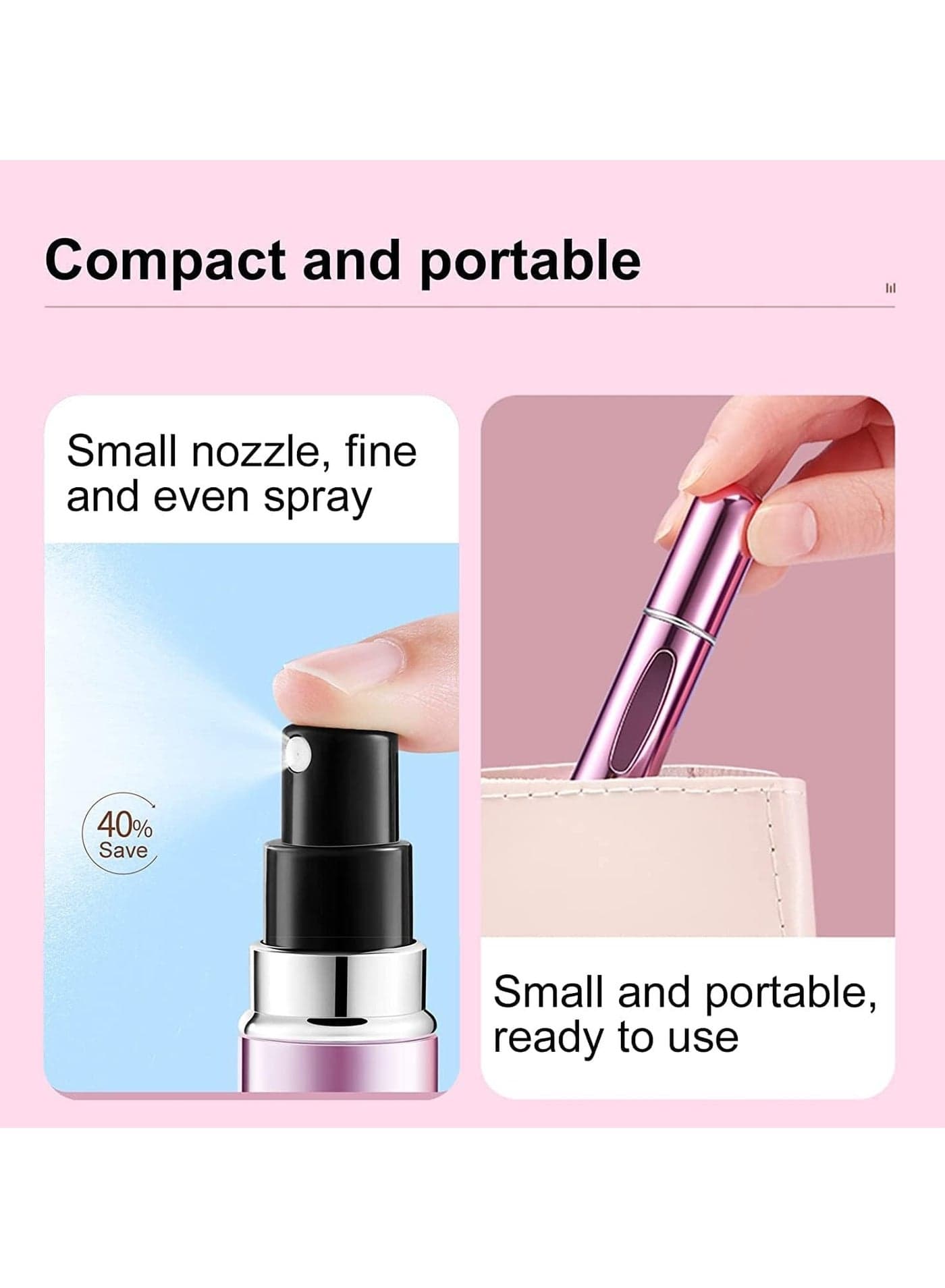 3 Pcs 6ml Portable mini Refill Travel Perfume Atomizer Bottle Assorted color Refillable (7)