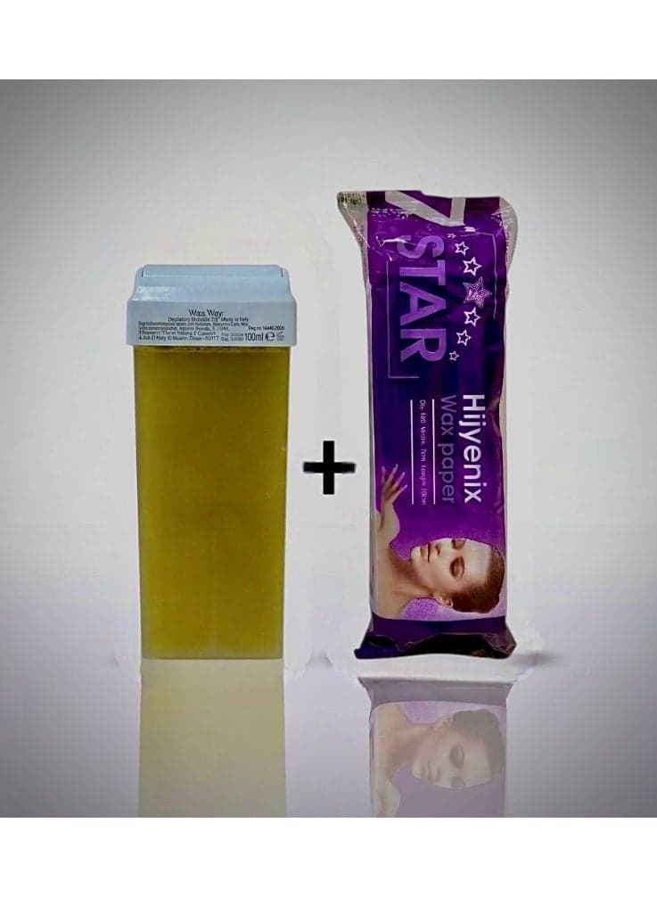 Wax WayHoney Refill Wax Removal 100ml +Wax Paper Hair Removal (Packaging may vary) Personal Care
