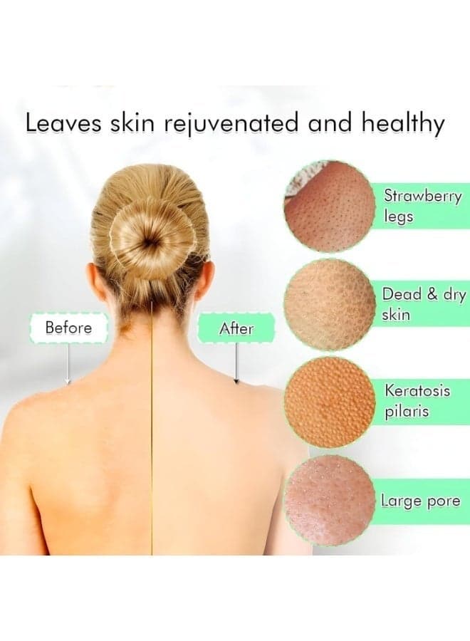 Exfoliating gloves for silky-smooth skin: Professional bath loofah for dead skin removal and cell renewal - gives you a spa experience at home for deep exfoliation, stimulated circulation, and a bright, healthy-looking complexion. (٧)