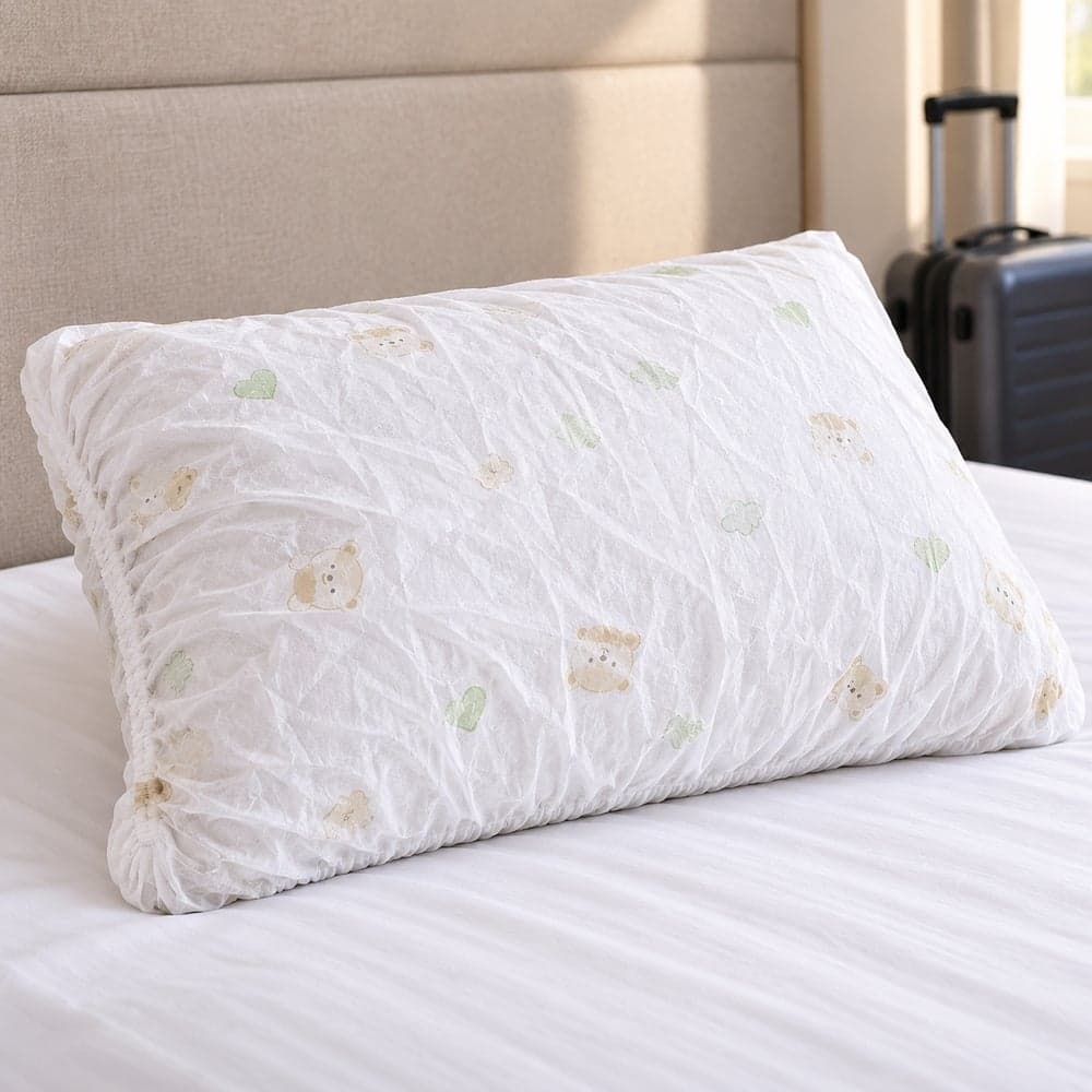 Disposable Stretchable Pillow Covers for Protection from Dust and Dirt 10 Pieces - 30-1 Pillow Protectors (٣)