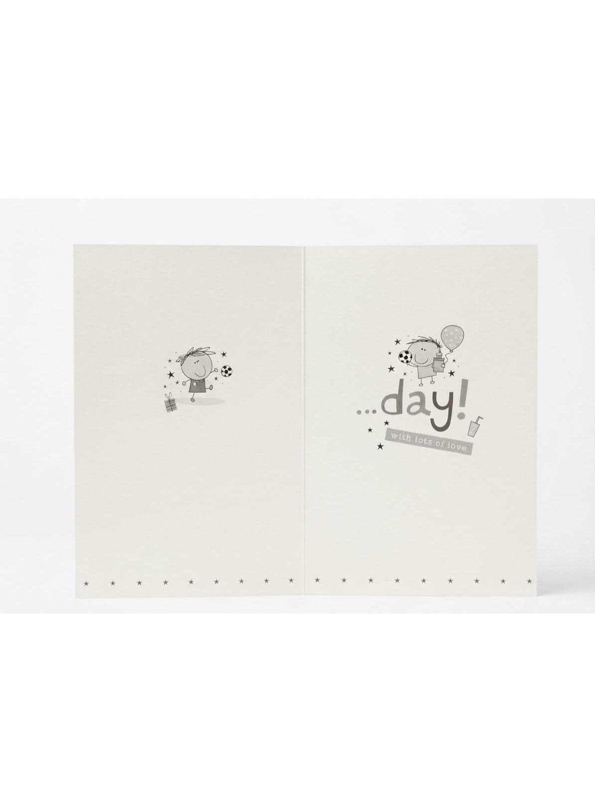 Boys Birthday Greeting Card with Envelope - Football and Fun Doodle Design Subscription Gift Cards (3)