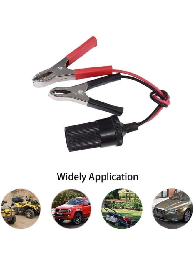 12V Car Battery Alligator Clamp Cable Cigarette Lighter Adapter (Cigarette Lighter Power Socket) (5)